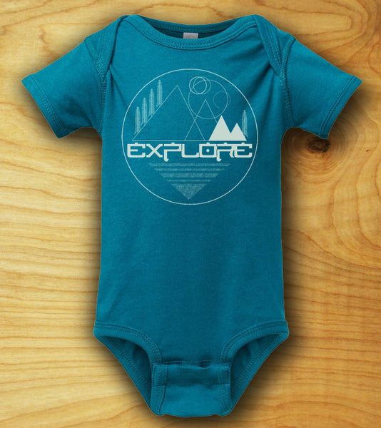 "Explore" baby onesie - PREORDER
