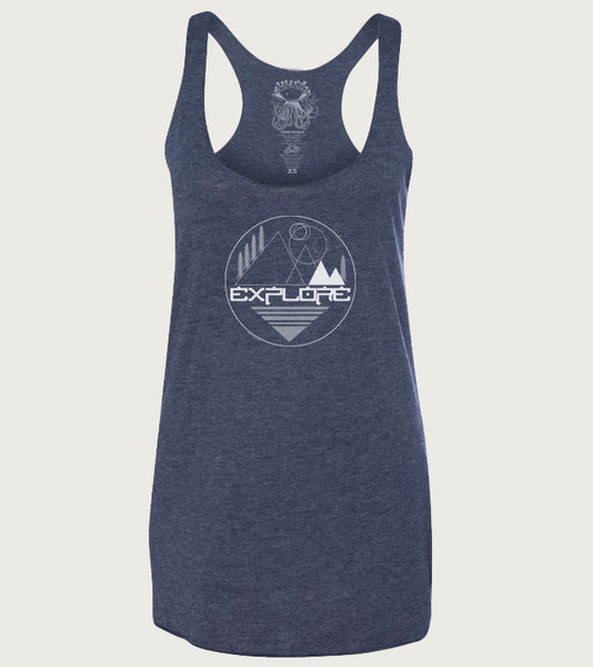 "Explore" Ladies Tri-Blend Racerback Tank