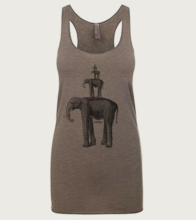 "Oddities" Ladies Tri-Blend Racerback Tank