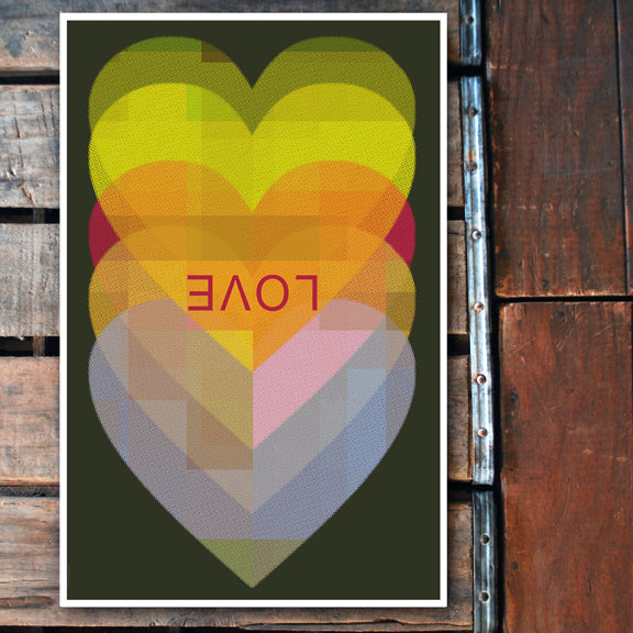 "upsidedown LOVE" 11x17 Poster