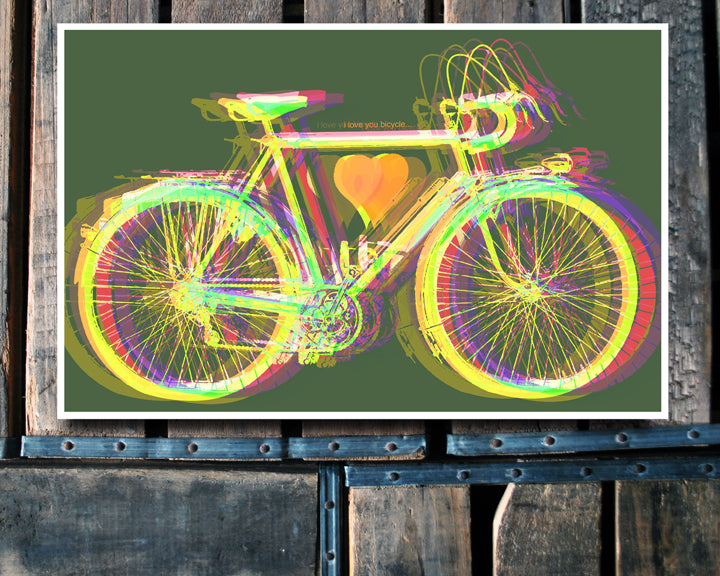 "I Love You BIcycle" 11x17 Poster