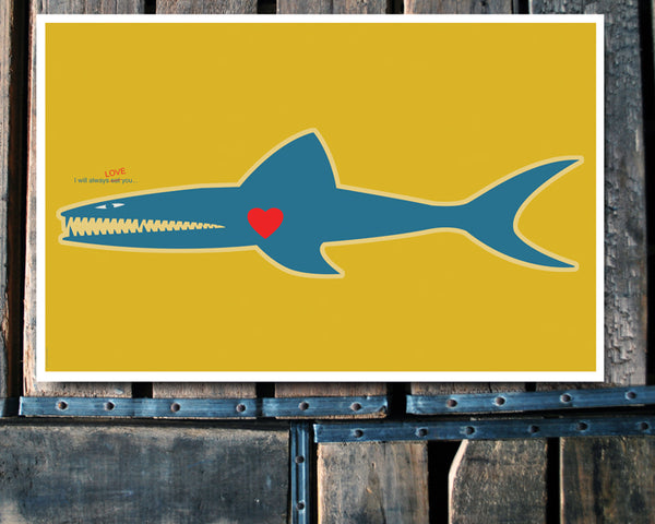 "I Love You..." shark 11x17 Poster