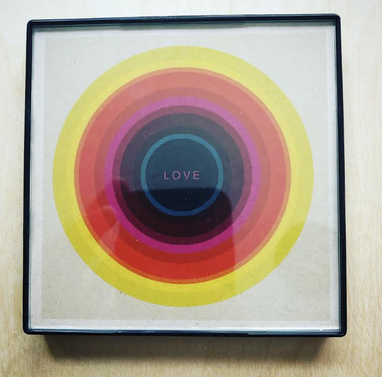 "Love" 4x4 Print Framed