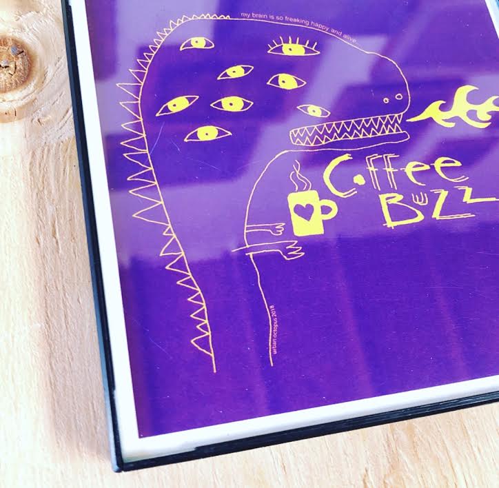 "Coffee Buzz" 4x4 Print Framed