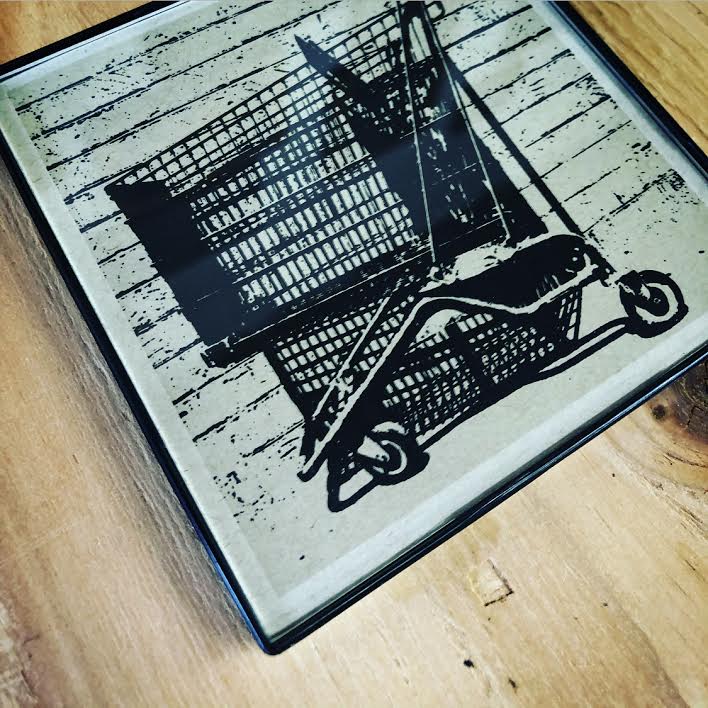 "Cart" 4x4 Print Framed