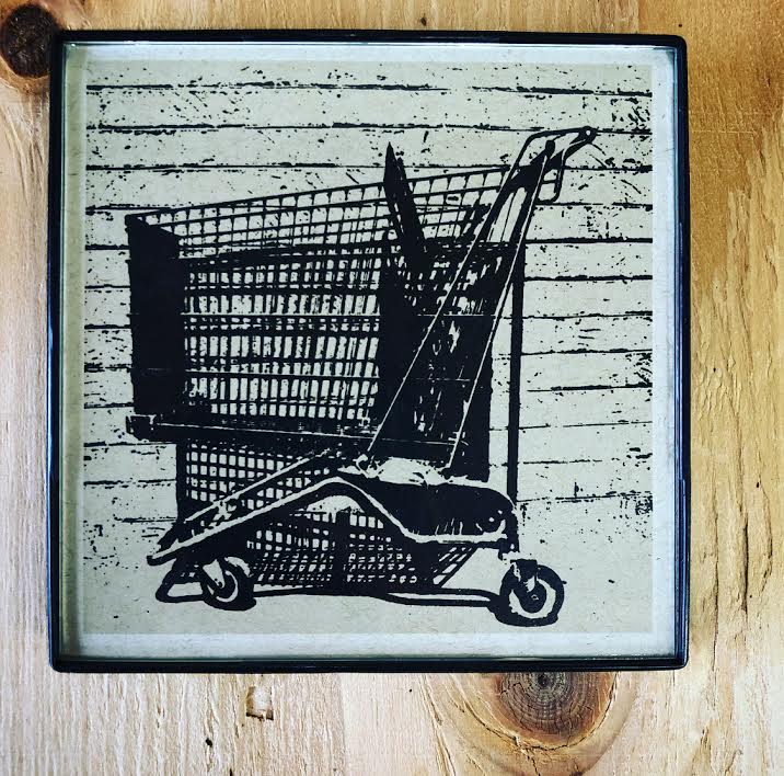 "Cart" 4x4 Print Framed