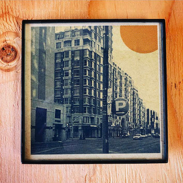 "City Sun" 4x4 Print Framed