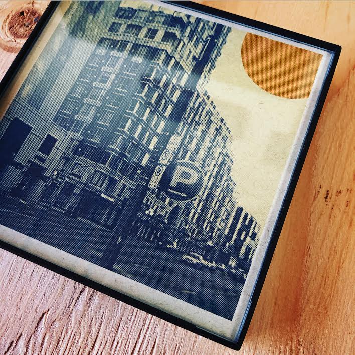 "City Sun" 4x4 Print Framed