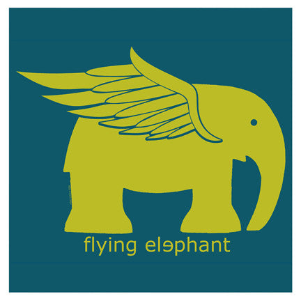 "Flying Elephant" 4x4 Print