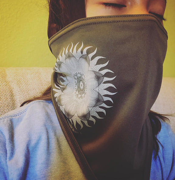 "Flower Sun" { Bandana ART / face mask }