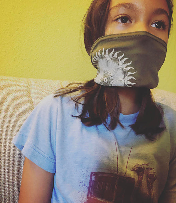 "Flower Sun" { Bandana ART / face mask }