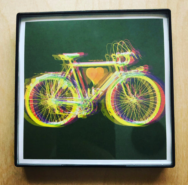 “Bicycle Love" 4x4 Print Framed