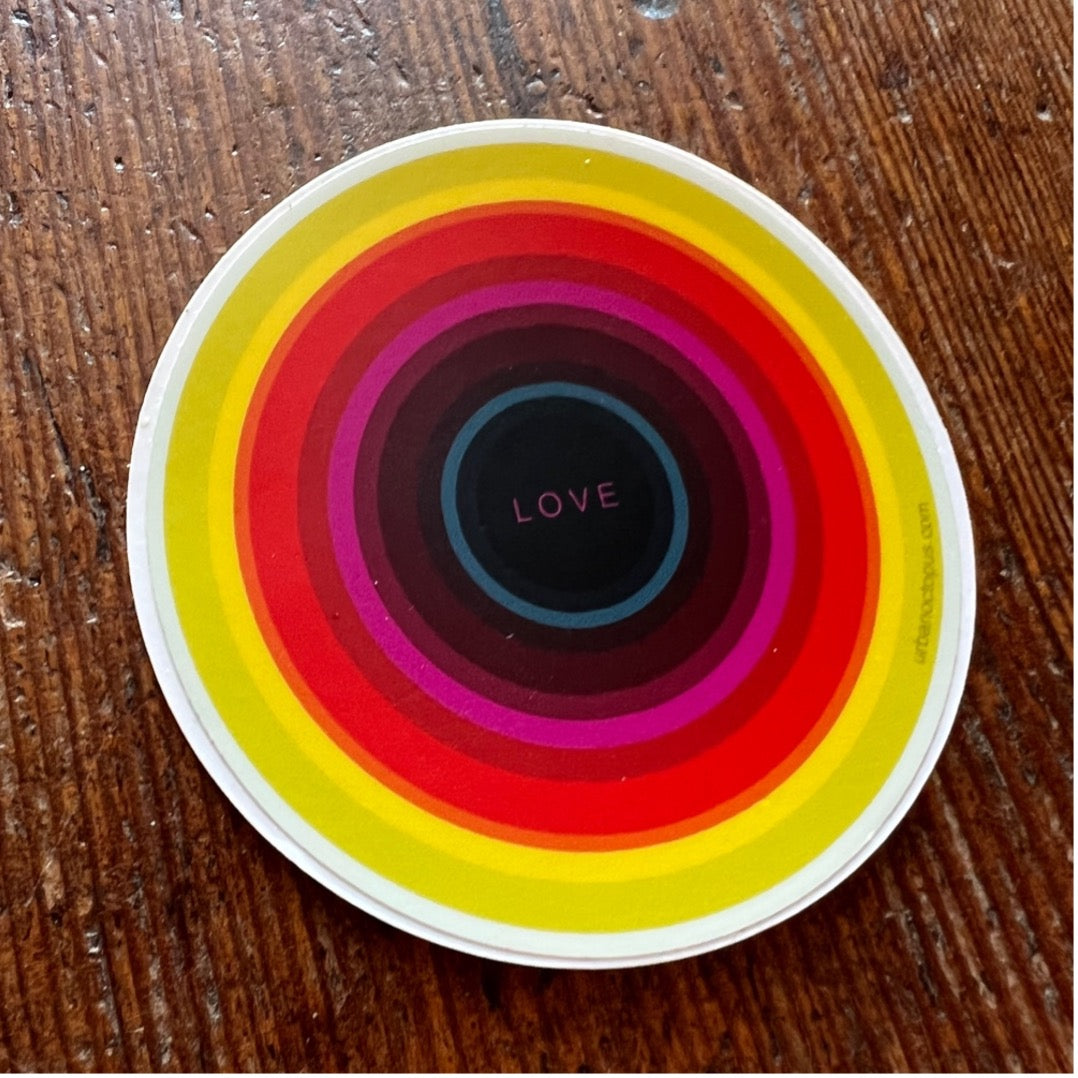 LOVE Circle Sticker
