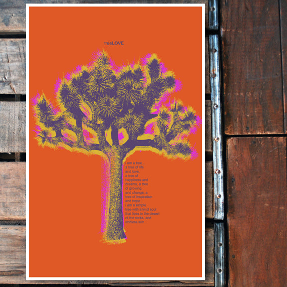 "Tree LOVE" orange 11x17 Poster