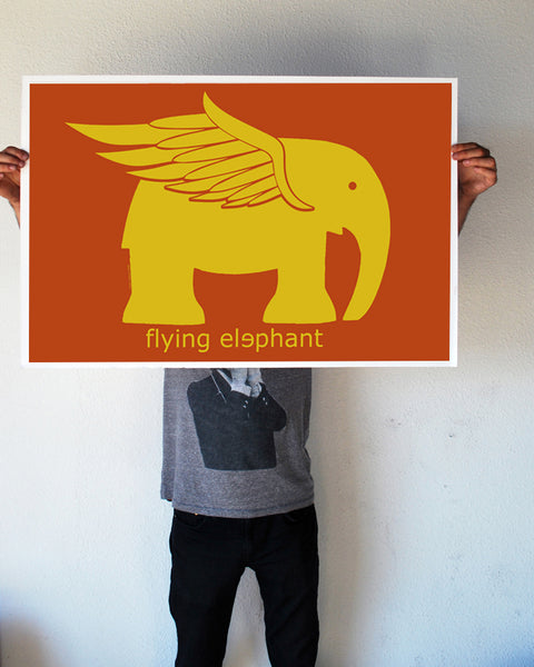 "Flying Elephant" 24x36 Giant Poster (New Item!)